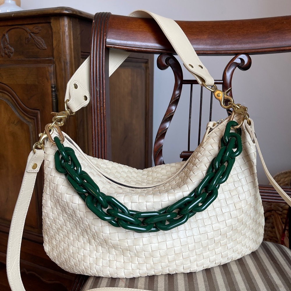 Clare V Green Resin Shortie Strap